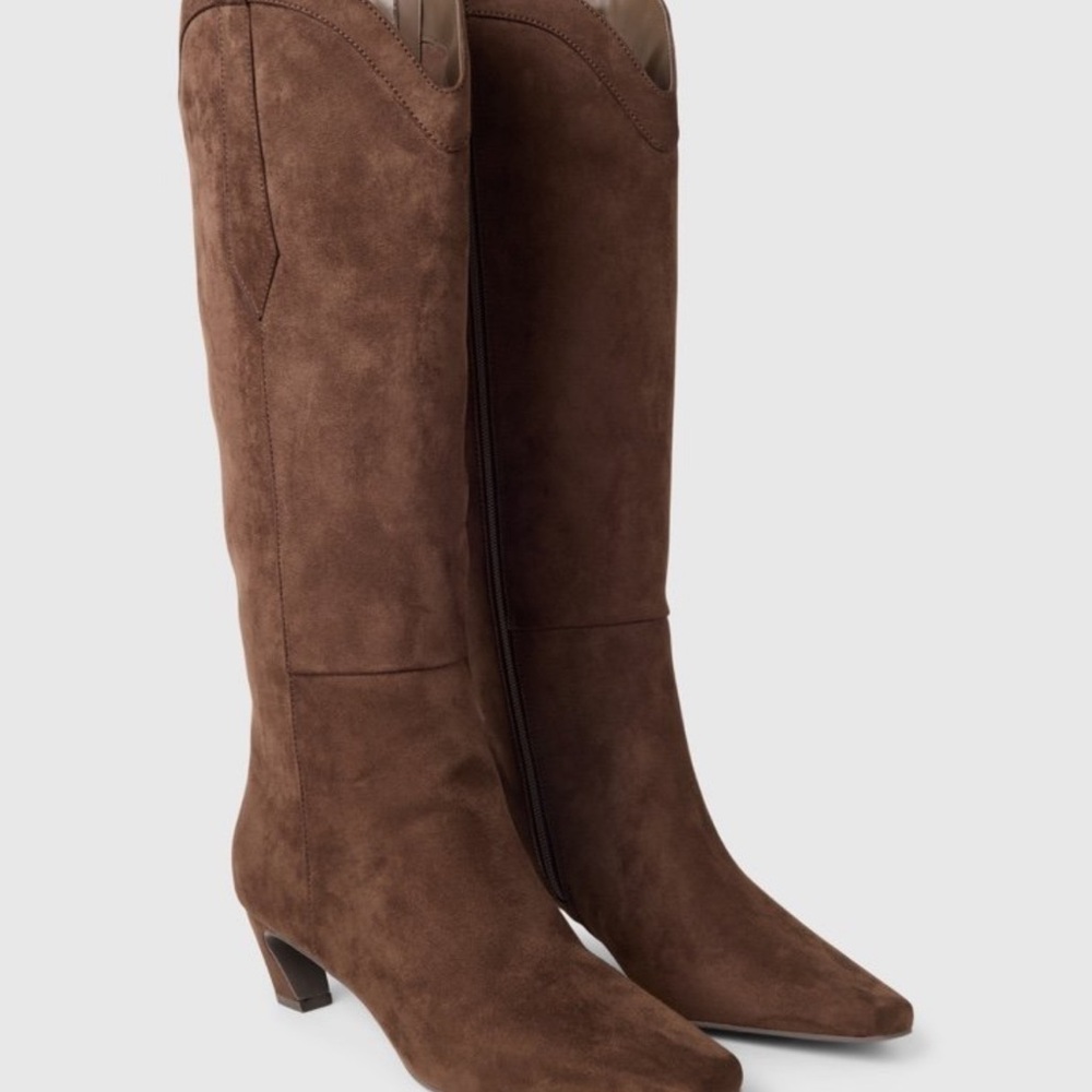 Brown Suede Over the Knee Boots